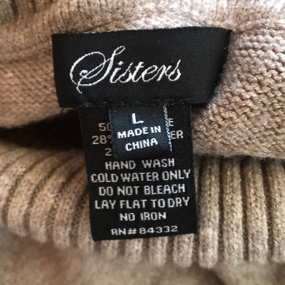 Sister’s | Poncho Sweater with Cowl Neck Size L - Picture 3 of 6